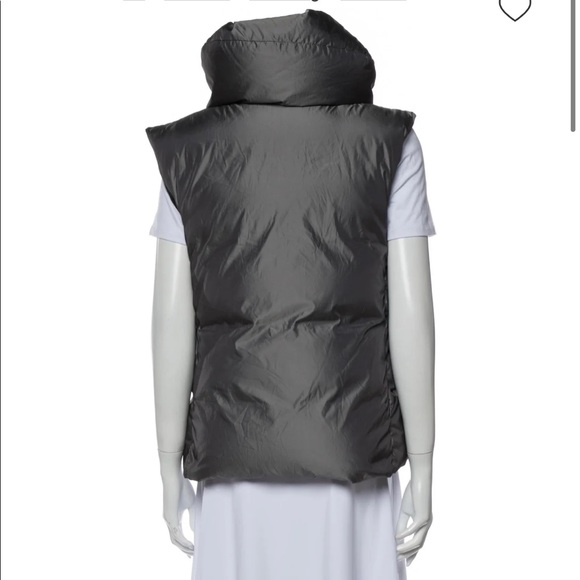 Erin Snow Nix Gunmetal Belted Puffer Collared Vest - Picture 14 of 14